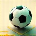 Ilustração de uma bola de futebol com setas e linhas, simbolizando a componente técnica e táctica do treino.