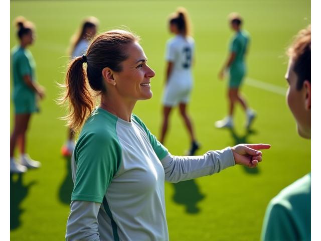 Sofia Rebelo em campo, a dar instruções