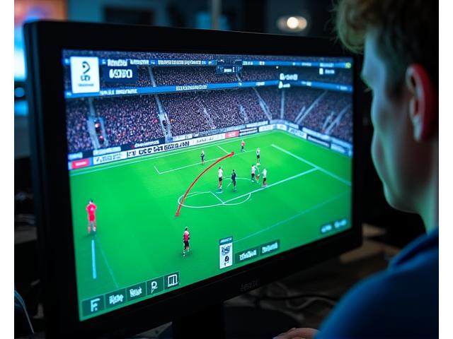 Monitores com análise de movimento de um jogador.