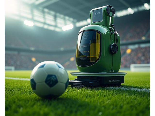 Máquina de lançamento de bolas de futebol de alta precisão.