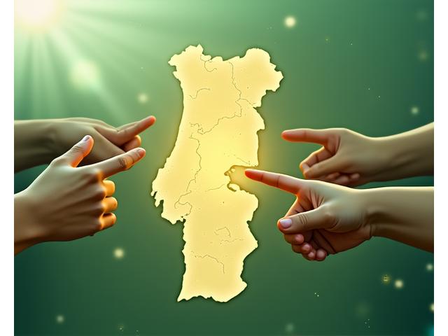 Mapa de Portugal com pontos de scouting