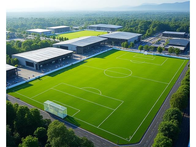 Novos campos de treino de futebol e edifícios da academia